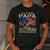 I'm A Dad Papa And Veteran Retro Dad Papa Grandpa Men's Casual T-Shirt Dark Grey