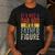 It's Not A Dad Bod It's A Father Figure Retro VintageShort Sleeve Men's Casual T-Shirt Dark Grey