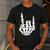Just A Dad Who Always Came Back 2 Sided Skeleton Men's Casual T-Shirt Dark Grey