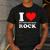 I Love Divorced Dad Rock Quote Men's Casual T-Shirt Dark Grey I Love Divorced Dad Rock Quote Men's Casual T-Shirt Dark Grey