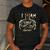 I Am Man King Powerful Dad Afro Melanin Men's Casual T-Shirt Dark Grey