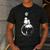 Moon And Astronaut Dad And Baby Space For Father's Day Men's Casual T-Shirt Dark Grey