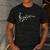Musical Notes Music Dad Text In Treble Clef T-Shirt T-Shirt Men's Casual T-Shirt Dark Grey