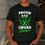 Organ Donation Green Ribbon Proud Dad Of An Organ Donor Men's Casual T-Shirt Dark Grey