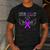 Pancreatic Cancer I Wear Purple In Memory Of My Dad Men's Casual T-Shirt Dark Grey