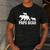 Papa Bear Two Cubs Shirt Daddy Bear Twin Tshirt Papa 2 Kids Men's Casual T-Shirt Dark Grey