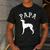 Papa ITALIAN GREYHOUND For Dad Men's Casual T-Shirt Dark Grey