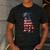 Patriotic Pitbull American Flag 4th Of July Dog Pitbull Dad Men's Casual T-Shirt Dark Grey