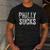 PHILLY SUCKS Philadelphia Hate City Gag Humor Dad Men's Casual T-Shirt Dark Grey