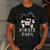 Pirate Papa Costume Jolly Roger Crossbones Pirate Dad Men's Casual T-Shirt Dark Grey