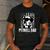 Pitbull Dad Men Pitbull Lover For Dog Dad American Flag Men's Casual T-Shirt Dark Grey