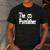 The PomFather Pomeranian Dog Dad Shirt Men Men's Casual T-Shirt Dark Grey
