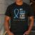 Prostate Cancer Awareness Light Blue Ribbon Dad Survivor Men's Casual T-Shirt Dark Grey