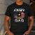 Proud To Be An Army Dad With American Flag Veteran Men's Casual T-Shirt Dark Grey
