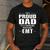 Proud Dad Of a Freaking Awesome EMT Emergency Medical Men's Casual T-Shirt Dark Grey