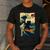 Pug Japanese Kanagawa Wave Surfing Japan Mom Dad Kids Men's Casual T-Shirt Dark Grey