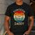 Retro Dungeon Daddy Fathers Day Men's Casual T-Shirt Dark Grey