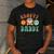 Retro Groovy Daddy Matching Family Birthday Party Men's Casual T-Shirt Dark Grey