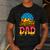Retro Ice Cream Drip Softball Dad Game Day Dad Father's Day Men's Casual T-Shirt Dark Grey