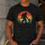 Retro Vintage Bigfoot Dad Fathers Day Father Son Matching Men's Casual T-Shirt Dark Grey
