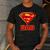 Superman Super Dad Men's Casual T-Shirt Dark Grey
