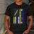 T21 Dad American Flag Down Syndrome Awareness Men's Casual T-Shirt Dark Grey T21 Dad American Flag Down Syndrome Awareness Men's Casual T-Shirt Dark Grey