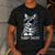 Tabby Daddy Cat Dad Graphic Grey Tabby Cat Lover Men's Casual T-Shirt Dark Grey