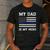 Thin Blue Line My Dad Is My Hero Son Daughter Of Cop Men's Casual T-Shirt Dark Grey