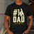 University Of Delaware Blue Hens 1 Dad Men's Casual T-Shirt Dark Grey