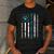 USA Flag Best Dog Dad Ever American Puppy Lover Paw Men's Casual T-Shirt Dark Grey