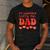 My Valentine Calls Me Dad Retro Groovy Family Daddy Papa Men Men's Casual T-Shirt Dark Grey