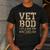 Vet BOD Like A Dad Bob Military Veteran Humor Men's Casual T-Shirt Dark Grey