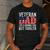 Veteran Dad Like A Normal Dad But Cooler American Flag Men's Casual T-Shirt Dark Grey