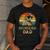 Vintage Chicken Dad Chicken Lovers Daddy Father's Day Men's Casual T-Shirt Dark Grey