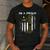 Vintage I'm A Proud Army Dad With American Flag Men's Casual T-Shirt Dark Grey
