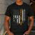 Vintage USA Flag Korea Taekwondo Training Dad Silhouette Men's Casual T-Shirt Dark Grey