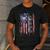 Vintage USA Flag Proud Swimming Dad Swim Swimmer Silhouette Men's Casual T-Shirt Dark Grey