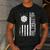 Vintage Volleyball Dad USA Flag Retro Fathers Day Daddy Papa Men's Casual T-Shirt Dark Grey