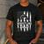 Wrestling Dad US Flag Fathers Day Wrestling Fans Men's Casual T-Shirt Dark Grey