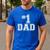 1 Dad Number One Father's Day Vintage Style Men's Casual T-Shirt Royal Blue