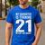 21st Birthday Dad Mom 21 Year Old Daughter Family Squad Men's Casual T-Shirt Royal Blue
