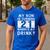 21st Birthday Dad Mom 21 Year Old Son Matching Family Men's Casual T-Shirt Royal Blue
