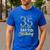 35 It's My Dad's Birthday Crown Happy 35 Years Old Men's Casual T-Shirt Royal Blue
