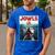 American Bulldog Jowls Burger Bully Dog Mom Dog Dad Men's Casual T-Shirt Royal Blue
