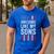American Flag Dad Mom Awesome Like My Sons Men's Casual T-Shirt Royal Blue