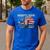 American Flag Trump 2024 Daddy's Home We The People Men's Casual T-Shirt Royal Blue