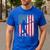 American Flag Vintage Baseball Flag Dad Mom Tee T-Shirt Men's Casual T-Shirt Royal Blue