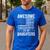 Awesome Like My Daughters Men Fathers Day Dad Men's Casual T-Shirt Royal Blue