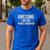 Awesome Like My Middle Daughter Dad Joke Father's Day Men's Casual T-Shirt Royal Blue