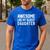 Awesome Like My Oldest Daughter Father Mom Dad Joke Men's Casual T-Shirt Royal Blue
